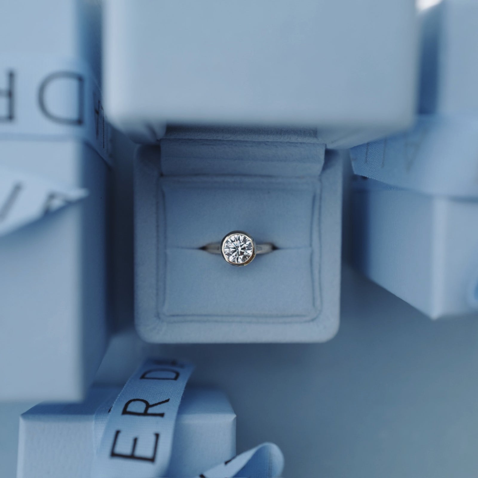 'The Eternity' 9ct White Gold Round 2ct Lab Grown Diamond Bezel Engagement Ring