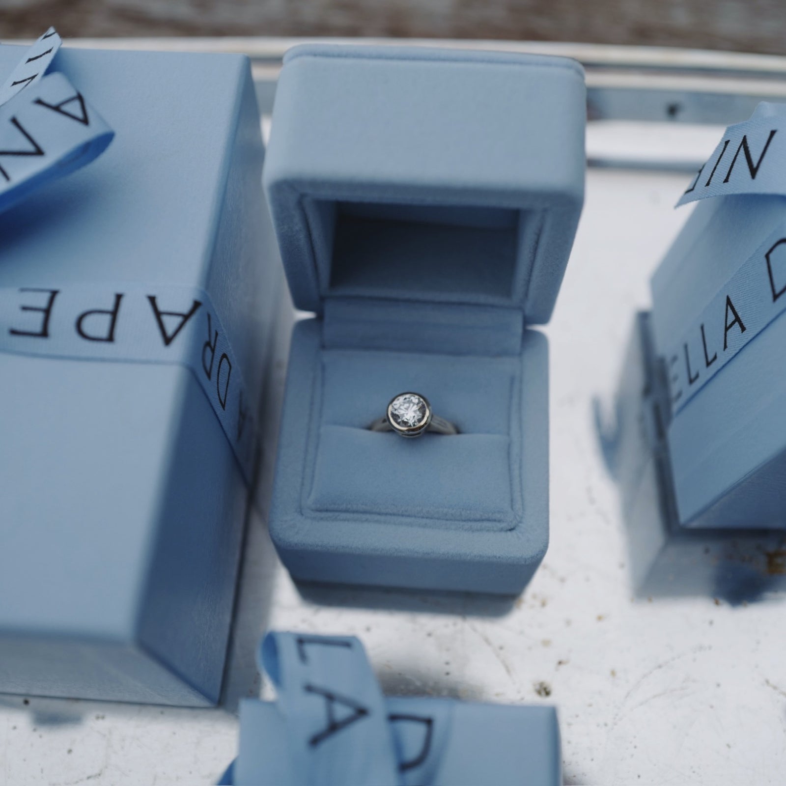 'The Eternity' Silver Round 2ct Lab Grown Diamond Bezel Engagement Ring