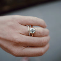 'The Eternity' 9ct Gold Round 2ct Lab Grown Diamond Bezel Engagement Ring