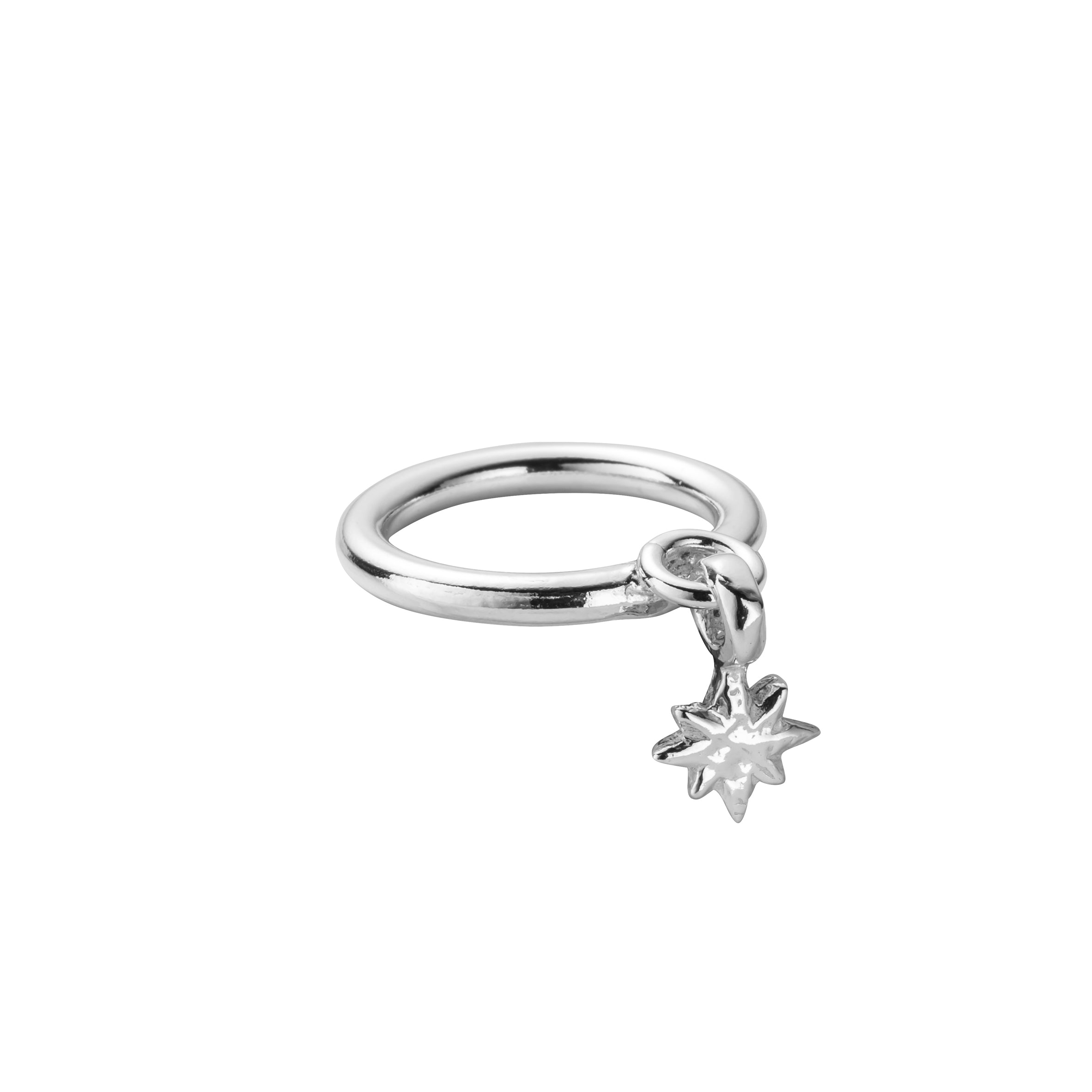 Silver Baby North Star Falling Ring