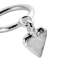 Silver Mini Heart Falling Ring