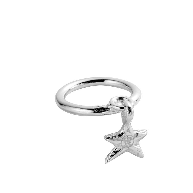 Silver Mini Star Falling Ring