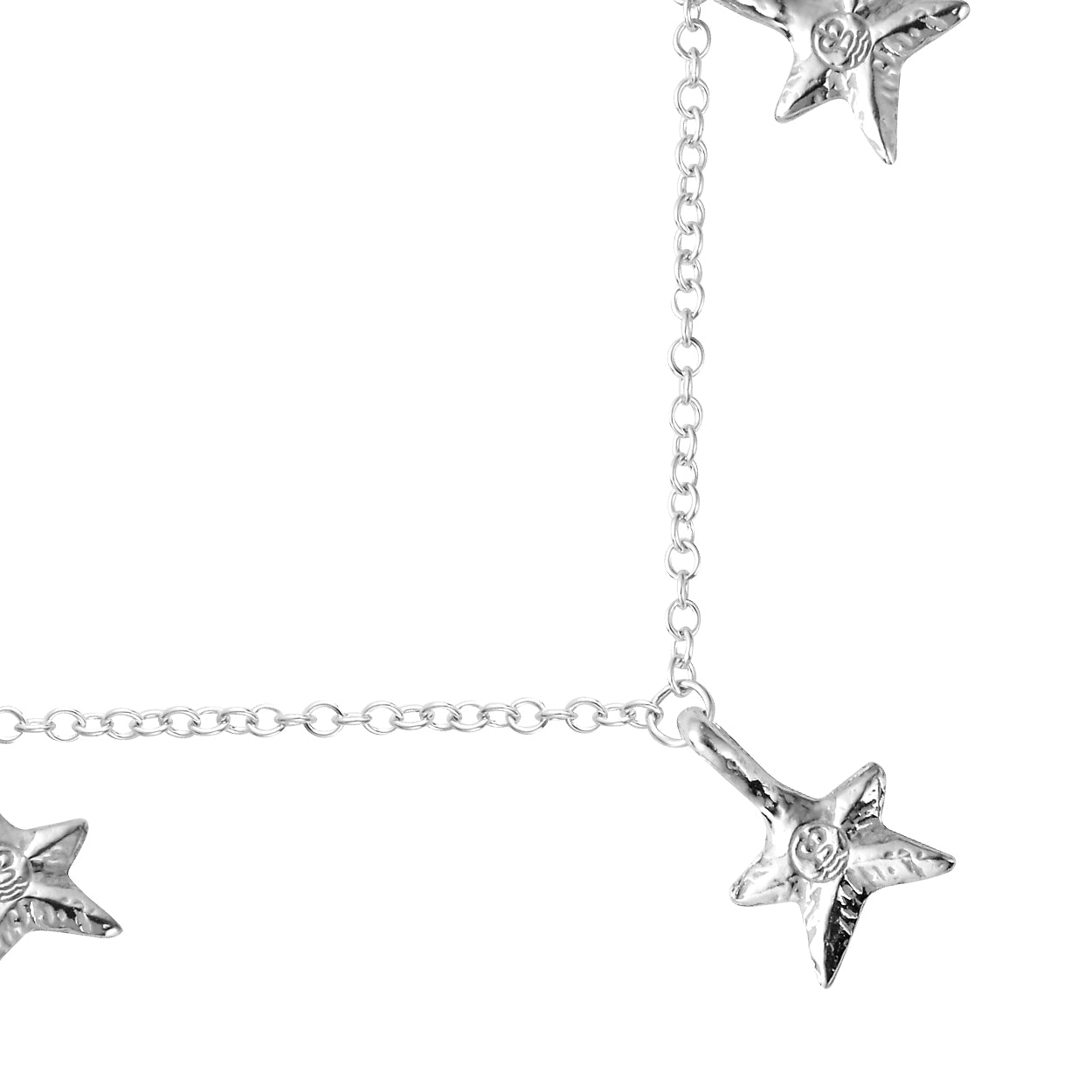 Silver Five Star Necklace