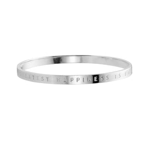 Silver Full Signature Bangle