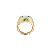 GALENE Gold Zimbaqua Aquamarine Ring