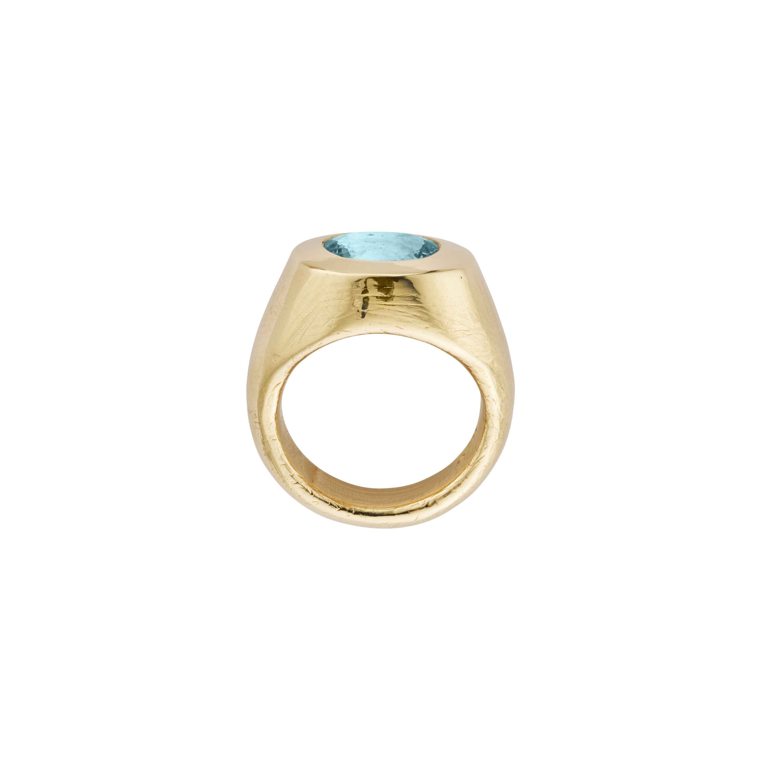 GALENE Gold Zimbaqua Aquamarine Ring