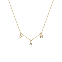 Gold Fixed Alphabet Necklace