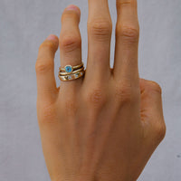 Gold 5 Diamond Midi Posey Ring