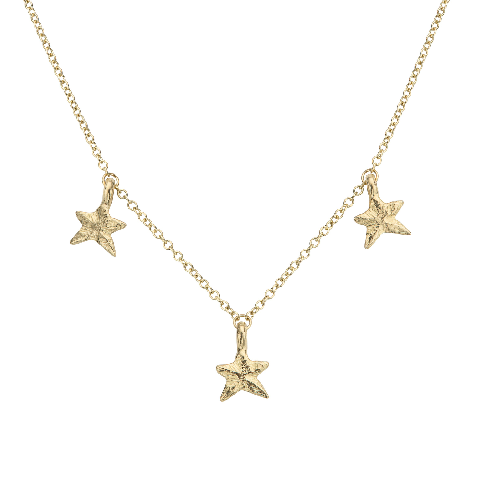 Gold Trio Mini Star Necklace
