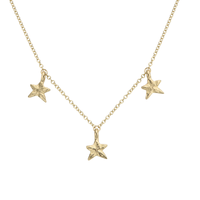 Gold Trio Mini Star Necklace