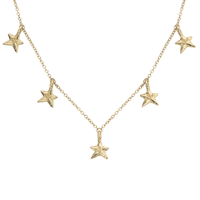Gold Five Star Necklace