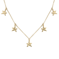 Gold Five Star Necklace