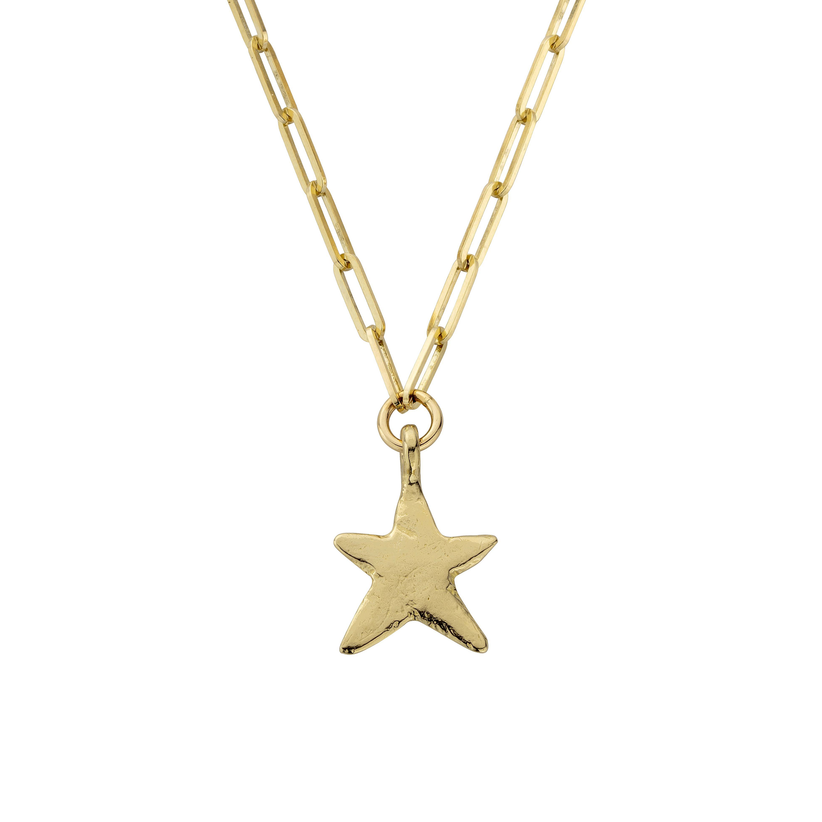 Gold Midi Star Trace Chain Necklace