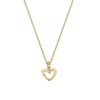 Gold Mini Open Heart Necklace