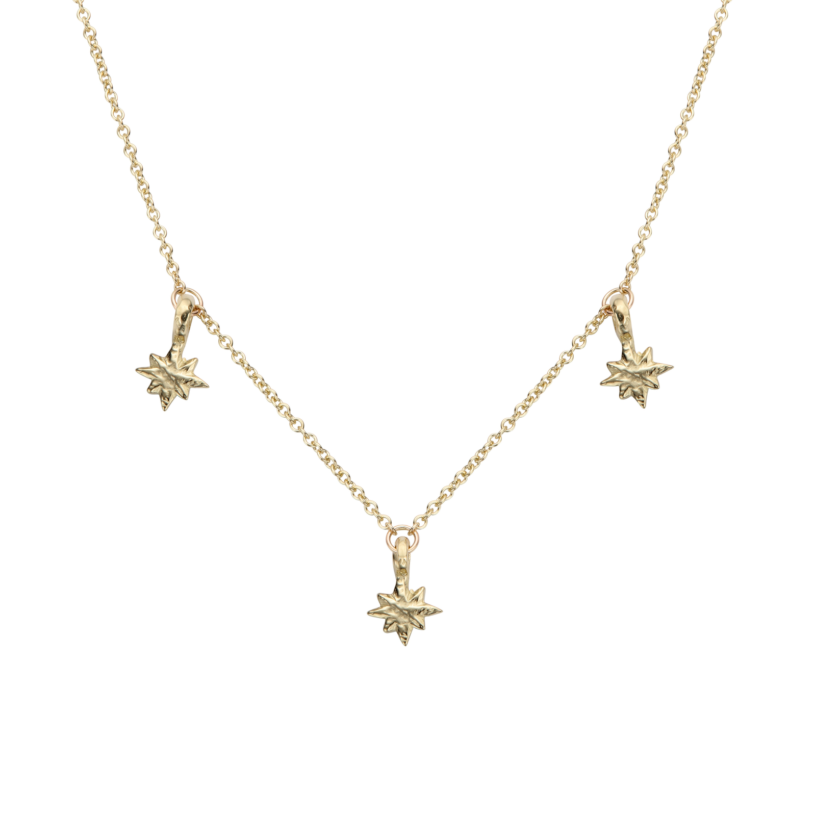 Gold Trio Baby North Star Necklace