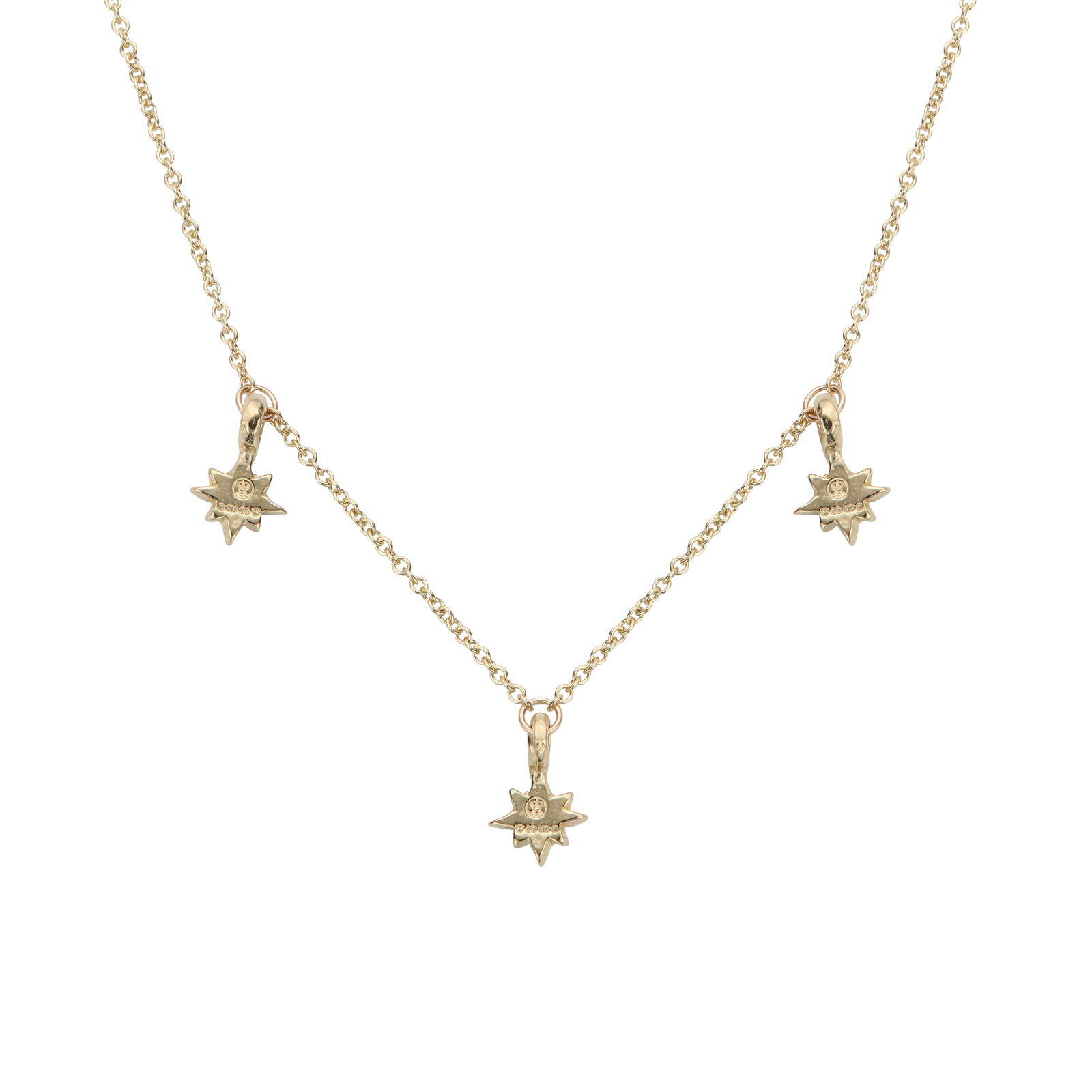 Gold Trio Baby North Star Necklace