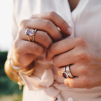 Gold Amethyst Maxi Claw Ring