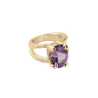 Gold Amethyst Maxi Claw Ring