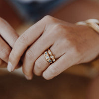 Gold Diamond Trinity Ring