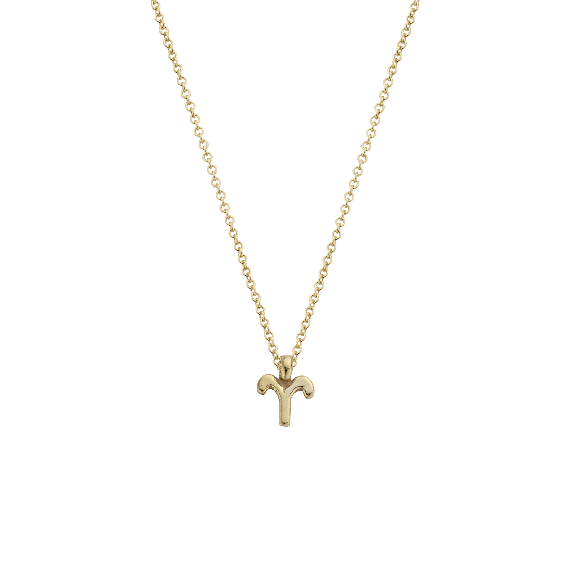 Gold Mini Aries Horoscope Necklace