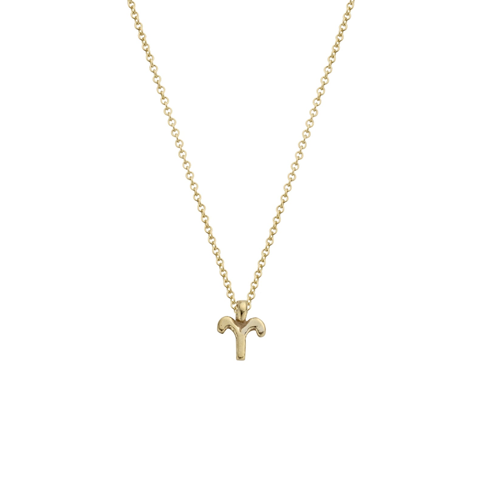 Gold Mini Aries Horoscope Necklace