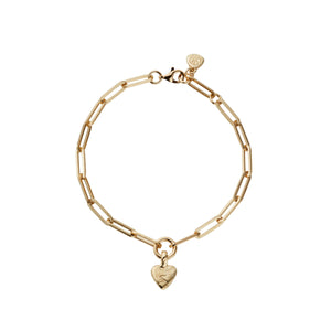 Gold Baby Heart Trace Chain Bracelet