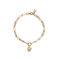 Gold Baby Heart Trace Chain Bracelet