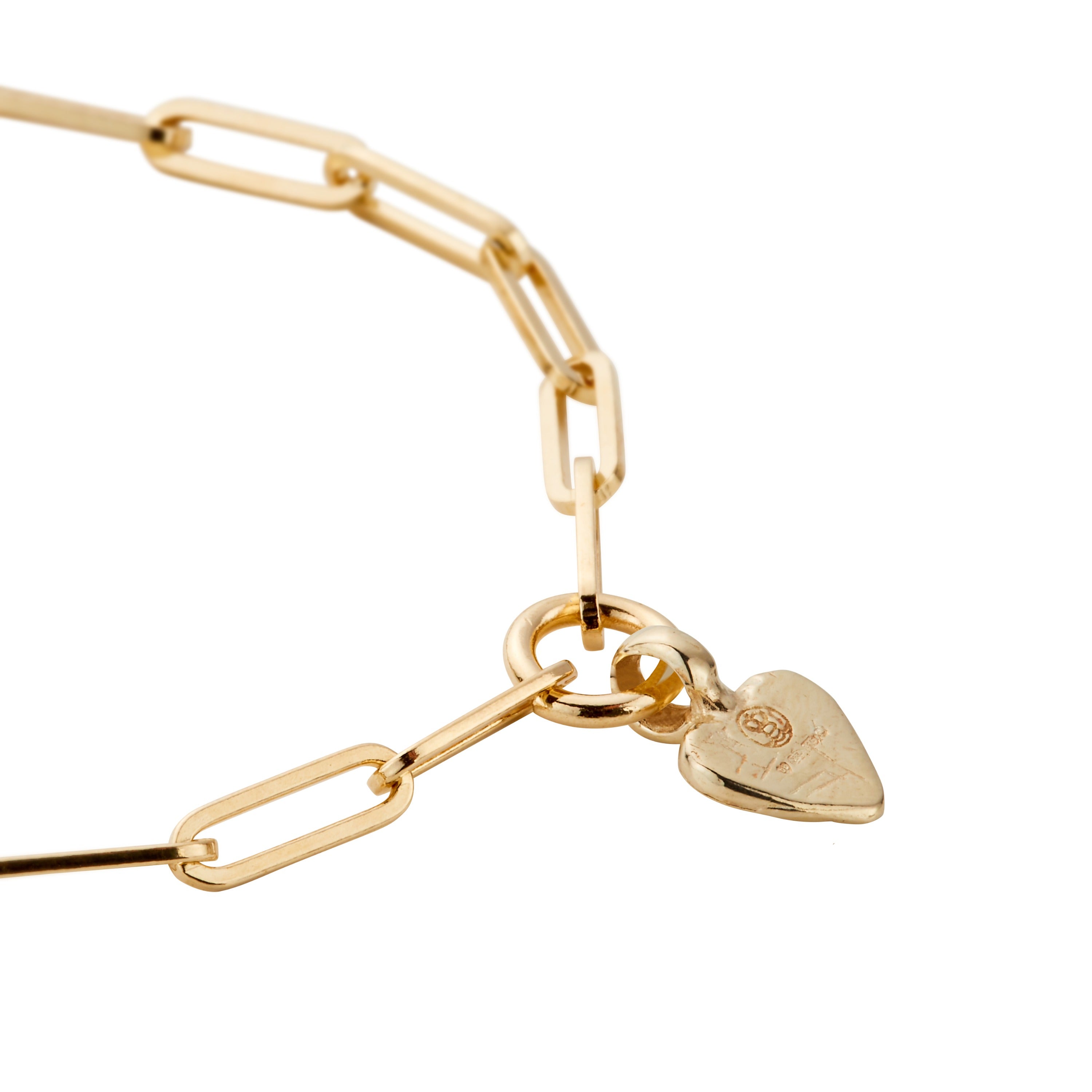Gold Baby Heart Trace Chain Bracelet