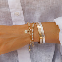 Gold Baby Heart Trace Chain Bracelet