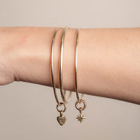 Gold Baby North Star Bangle