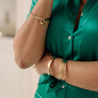 Gold Baby North Star Bangle