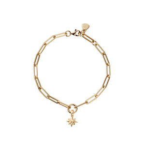 Gold Baby North Star Trace Chain Bracelet