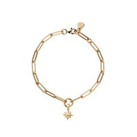 Gold Baby North Star Trace Chain Bracelet