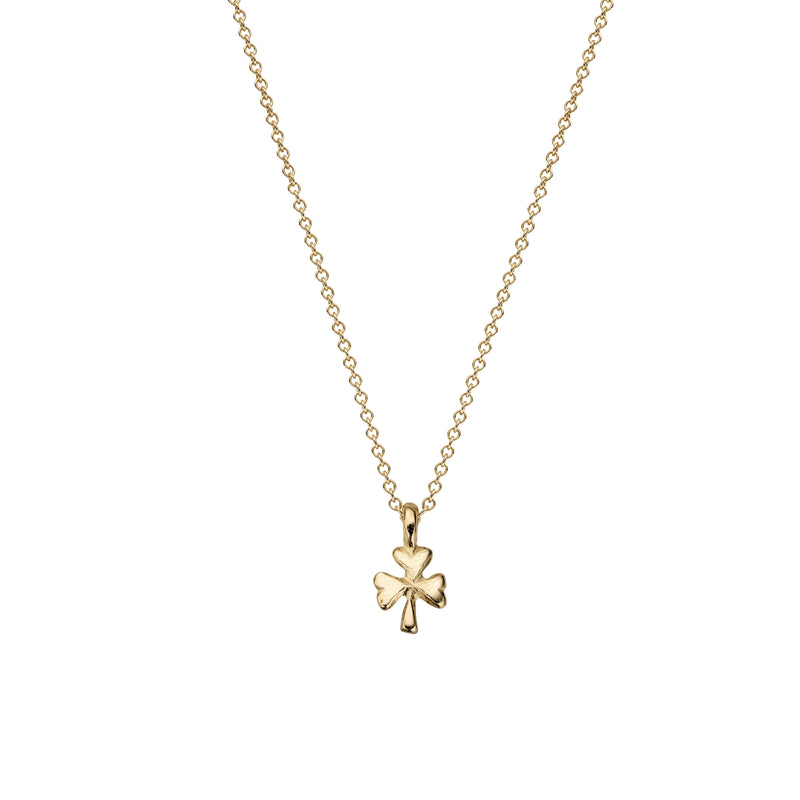 Gold Baby Shamrock Necklace