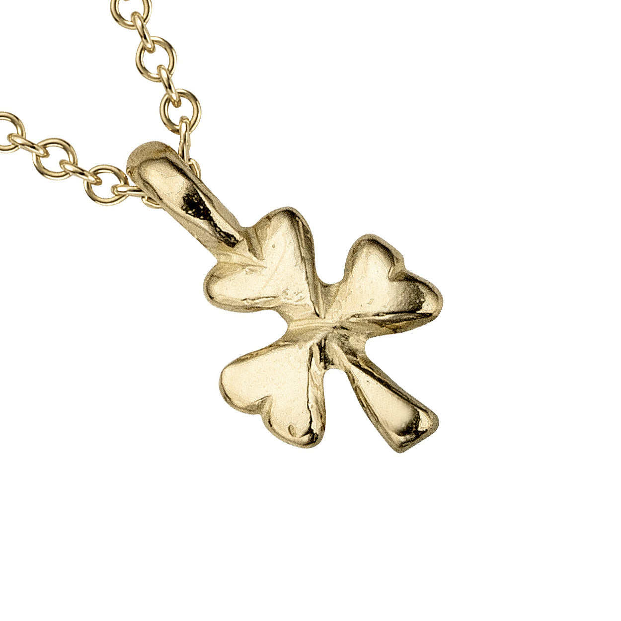 Children's Gold Baby Shamrock Necklace