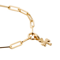 Gold Baby Shamrock Trace Chain Bracelet