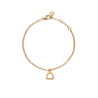 Gold Baby Stirrup Chain Bracelet