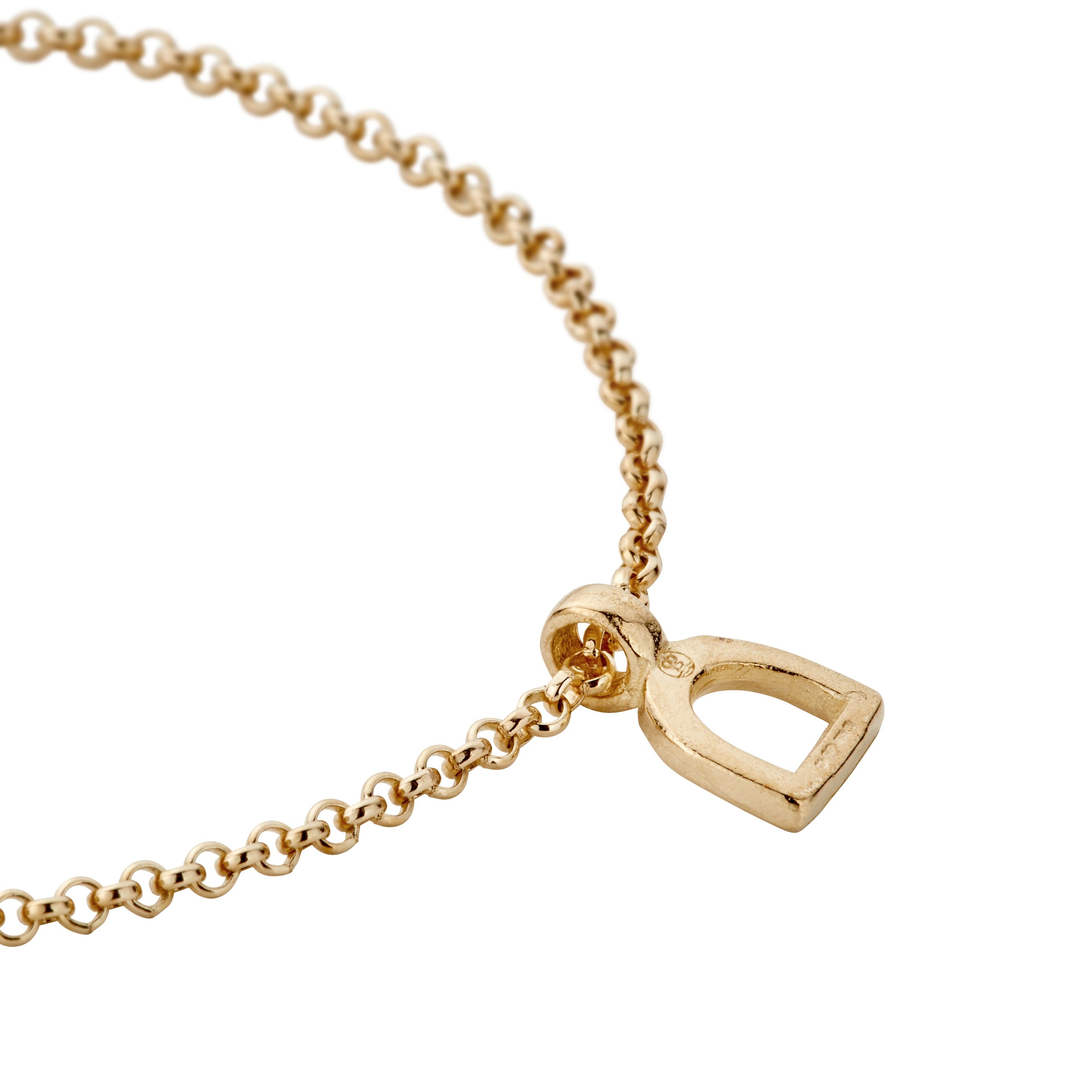 Gold Baby Stirrup Chain Bracelet