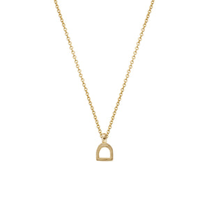 Gold Baby Stirrup Necklace