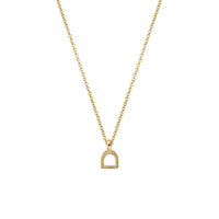 Gold Baby Stirrup Necklace