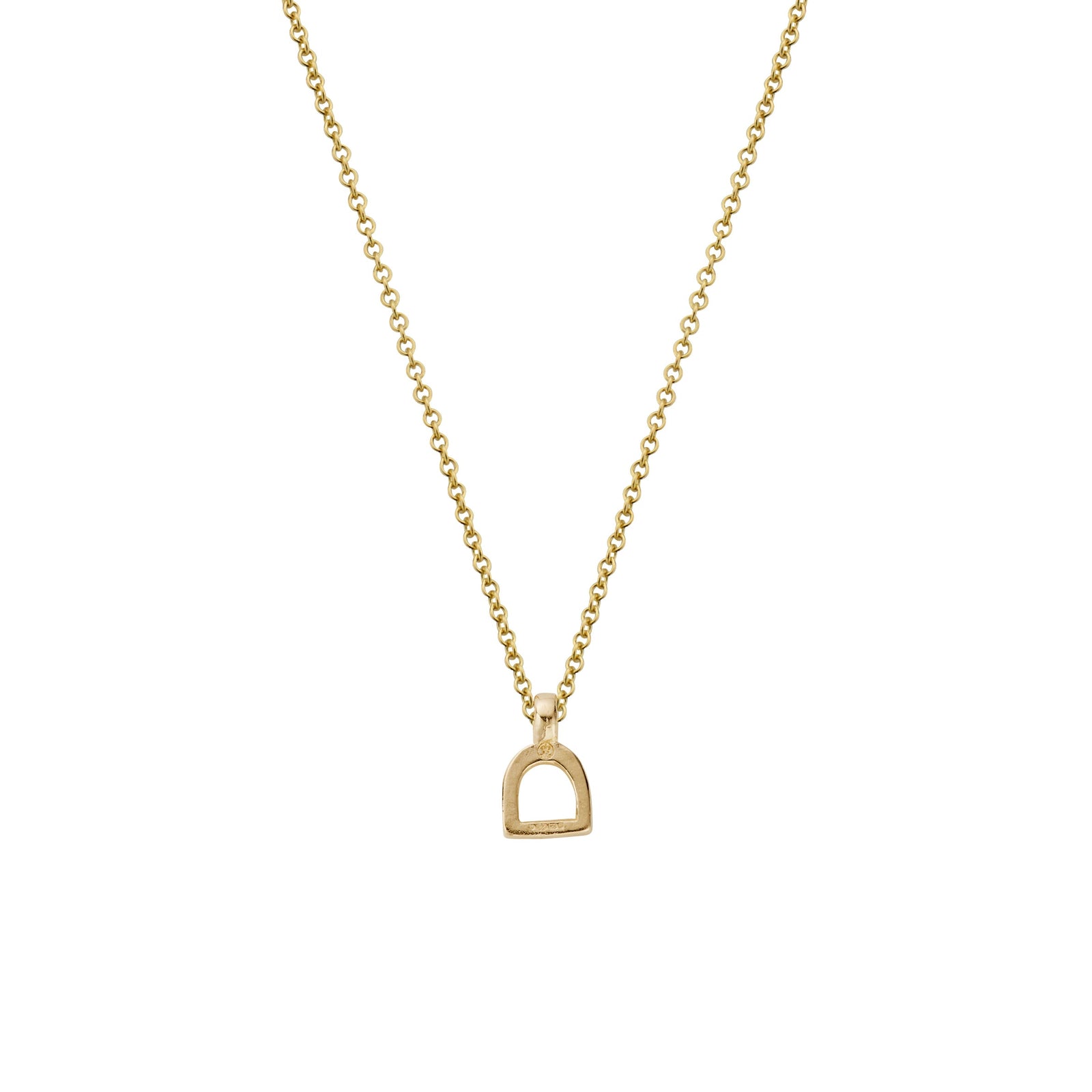 Gold Baby Stirrup Necklace