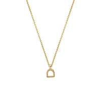 Gold Baby Stirrup Necklace