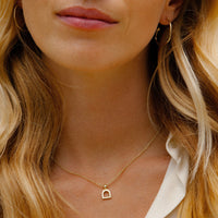 Gold Baby Stirrup Necklace