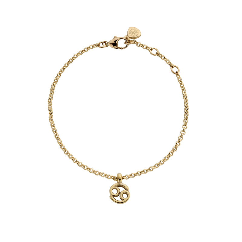 Gold Mini Cancer Horoscope Chain Bracelet
