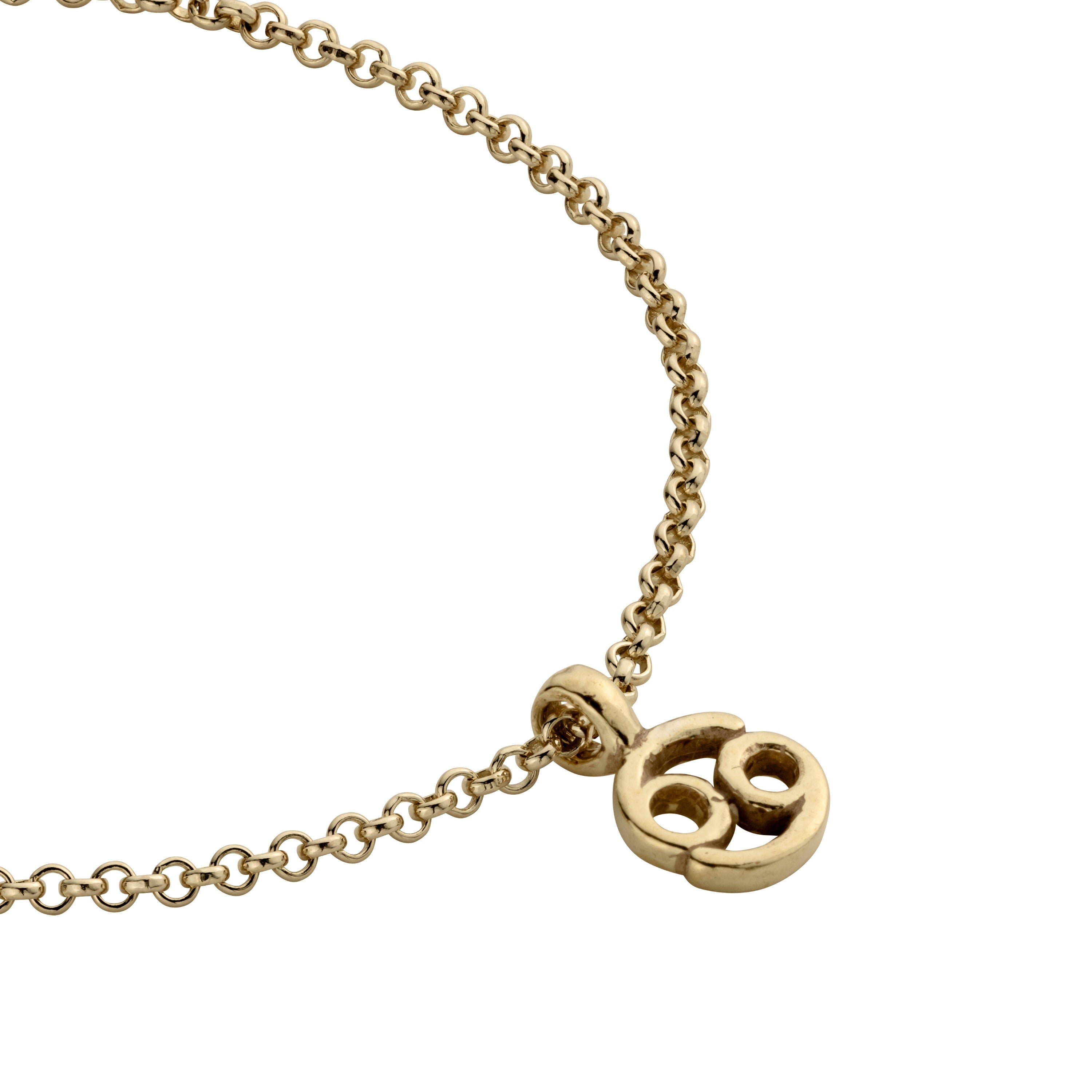 Gold Mini Cancer Horoscope Chain Bracelet