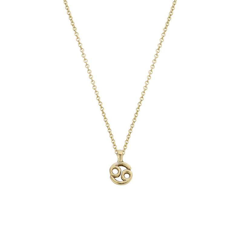 Gold Mini Cancer Horoscope Necklace