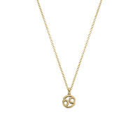 Gold Mini Cancer Horoscope Necklace