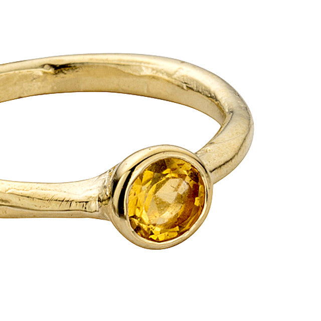 Gold Citrine Baby Stone Ring