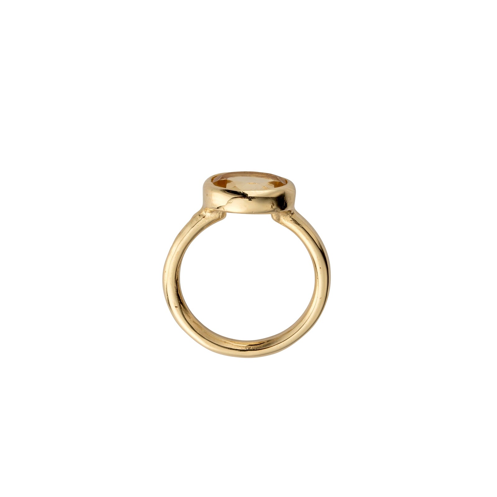 Gold Citrine Baby Treasure Ring