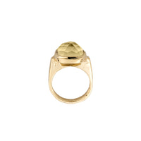 Gold Citrine Crystal Ring